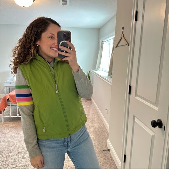 Vintage LL Bean Green Vest Jacket Large - Picture 4 of 13